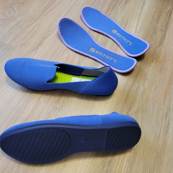 🥿Rothy’s The Loafer, Round Toe, Flat Ballet, Knit Blue, Size 8, Women's - Picture 4 of 4